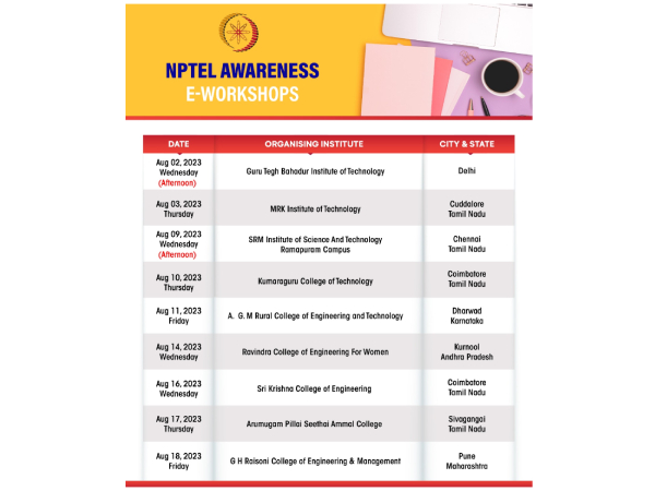 NPTEL Awareness E-workshops